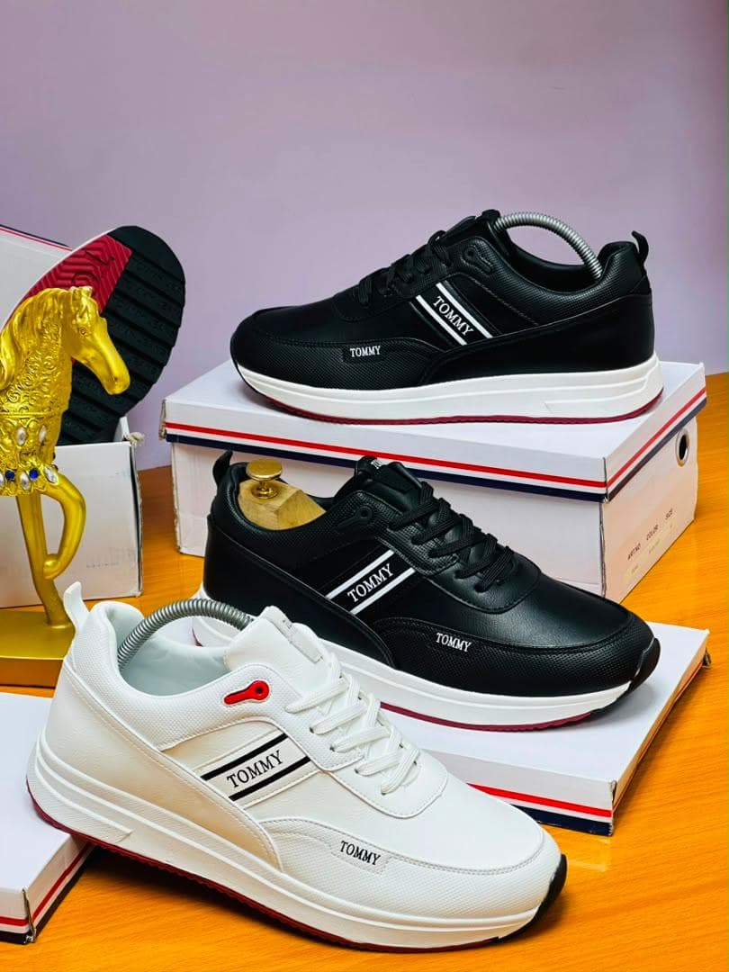 Basket Tommy Hilfiger Signature Runner - Noir et Blanc