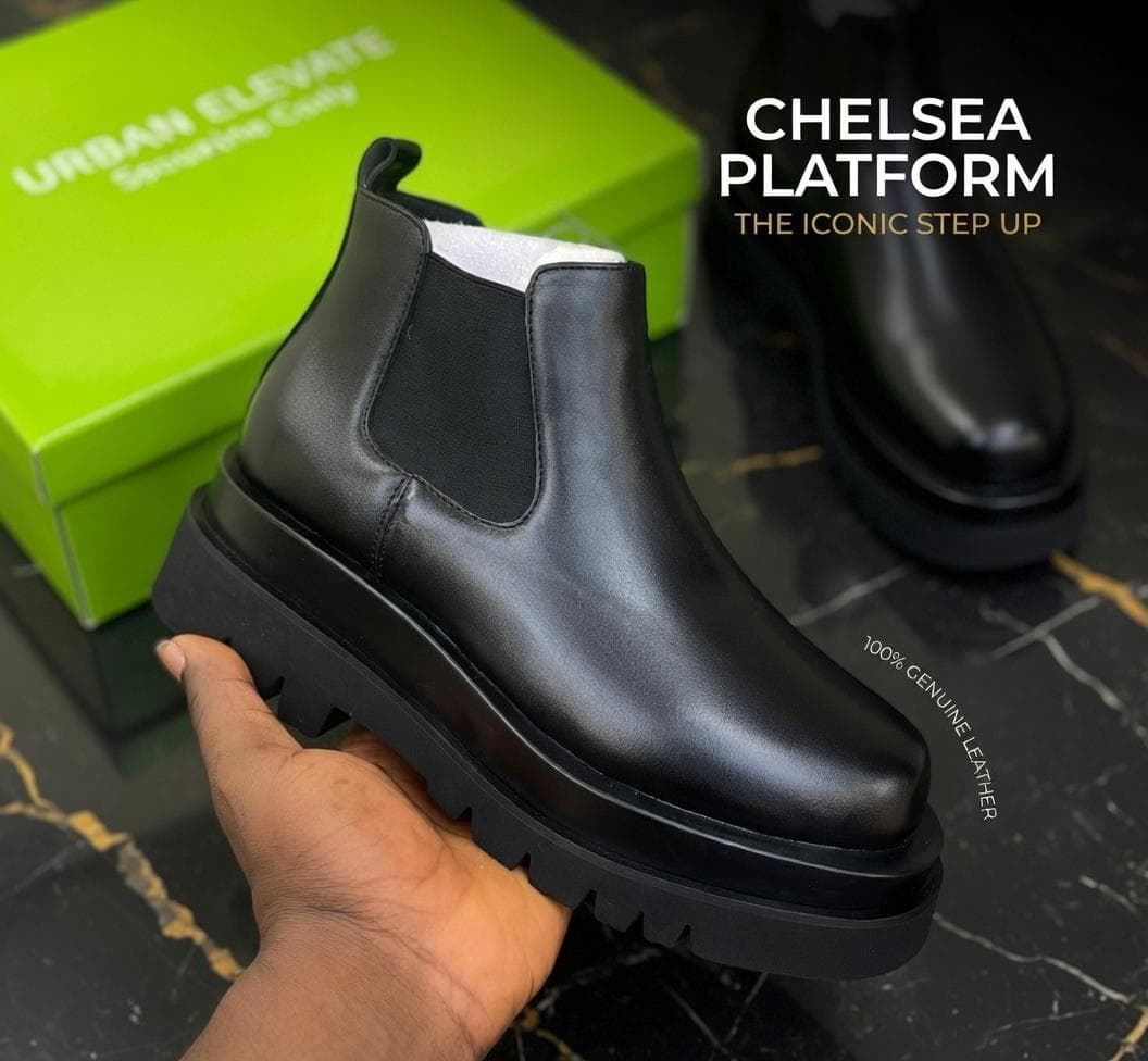 Bottine Urban Elevate Chelsea Plateforme - Noir